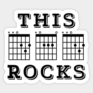 This Dad Rocks Guitar DAD Chords Tab Light Theme Sticker